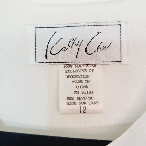 Elegant White Embroidered Button Down Shirt - Picture 9 of 13